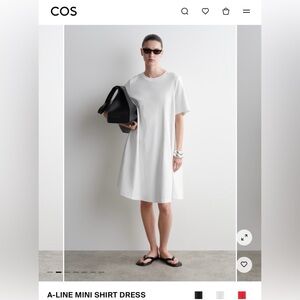 COS Minimalist White Mini Dress